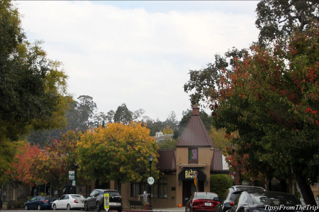 See fall color in Saratoga Village in California Tipsy from the TRIP