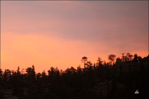 Twilight near South Boulder Canyon.
