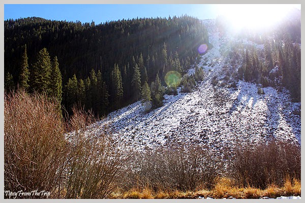 Catching the light on snow - Maroon Bells, CO