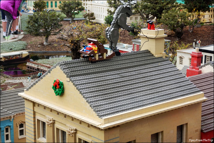 Lego exhibit at christmas time