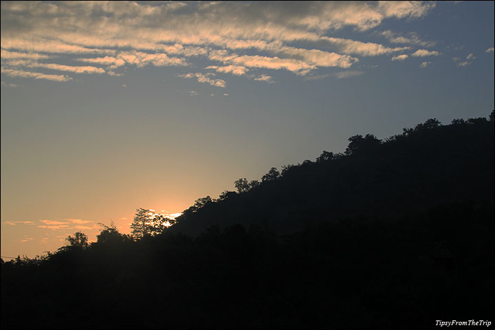 Sunrise at Bhadra reservoir