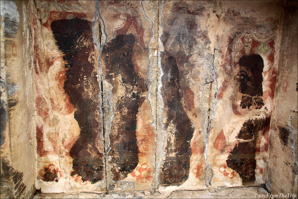 Ancient Indian murals at Lepakshi.