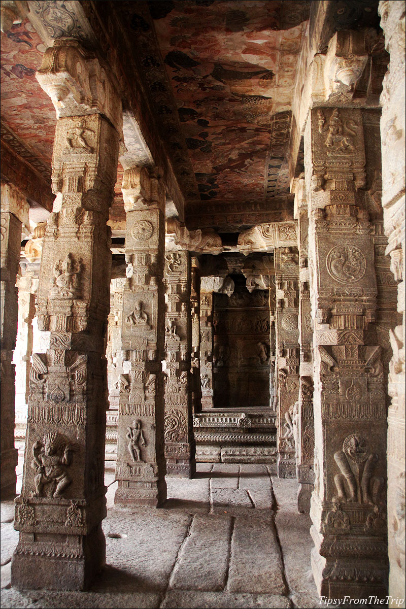 Ancient Indian murals at Lepakshi.