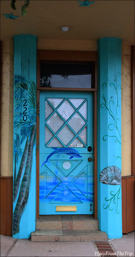 Door art, found in Capitola Village, California. 