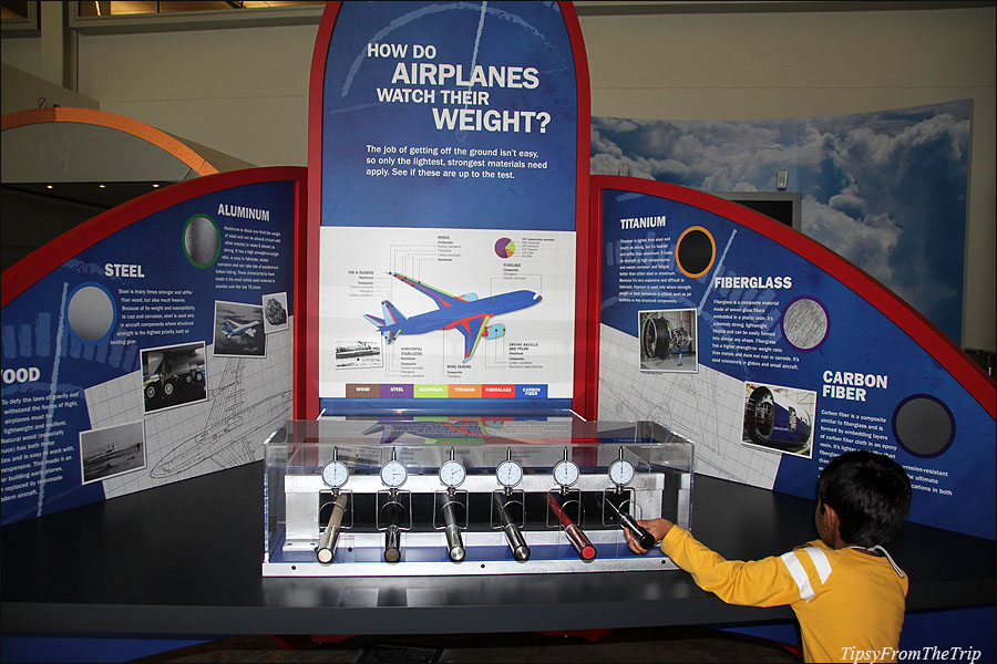 Airplane info exhibit at Future of Flight Aviation Center