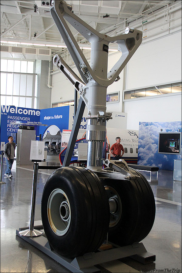 Airplane wheel exhibit at Future of Flight Aviation Center, WA