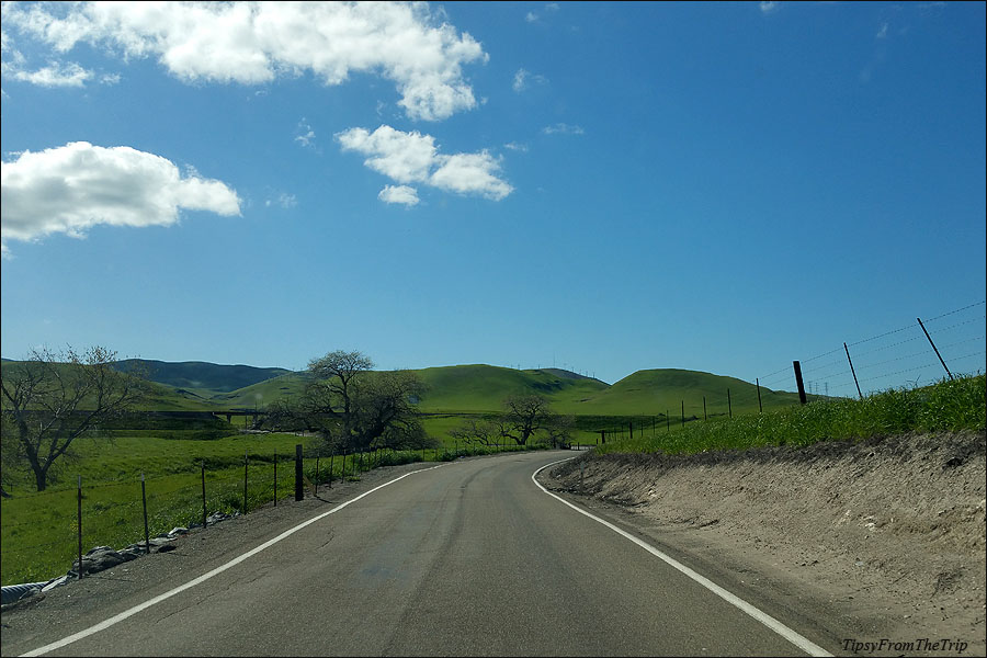 Diablo Range: Patterson Pass Road in winter 2017