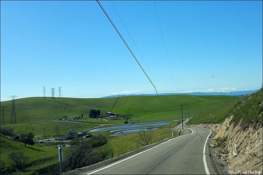 Diablo range : Patterson Pass Road in winters 2017