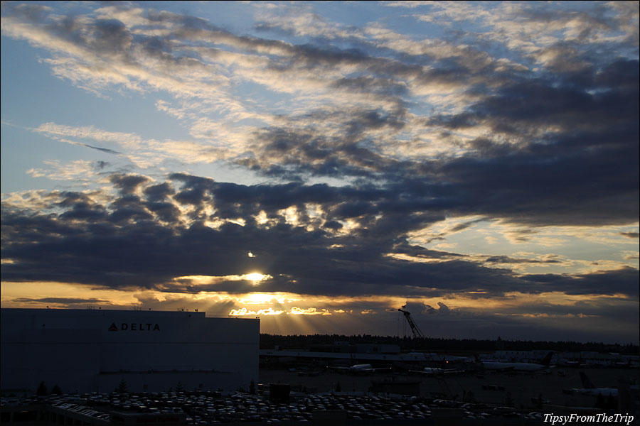 Evening light, SeaTac Airport