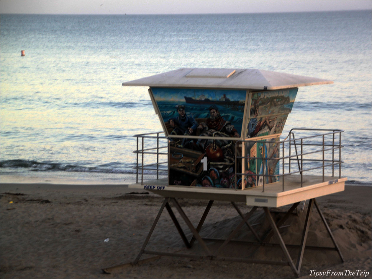 lifeguard tower art, Avila Beach, CA.