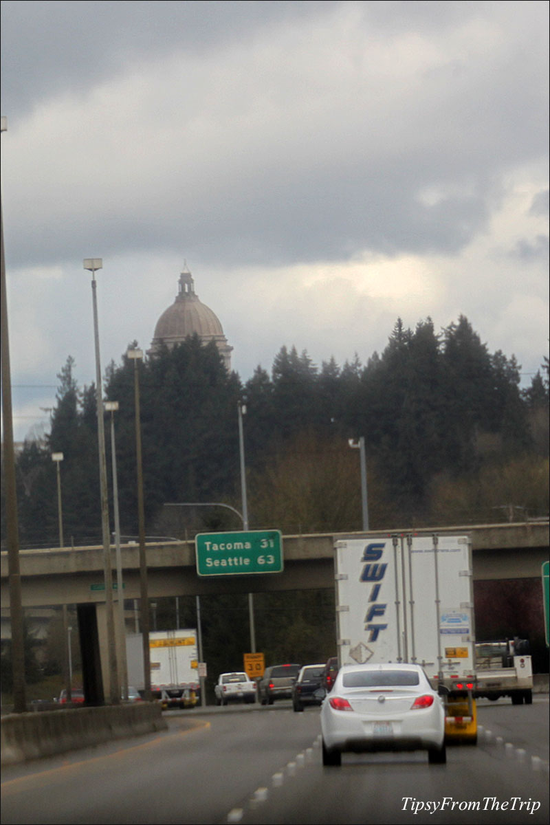 Washington State Capitol from Interstate - 5