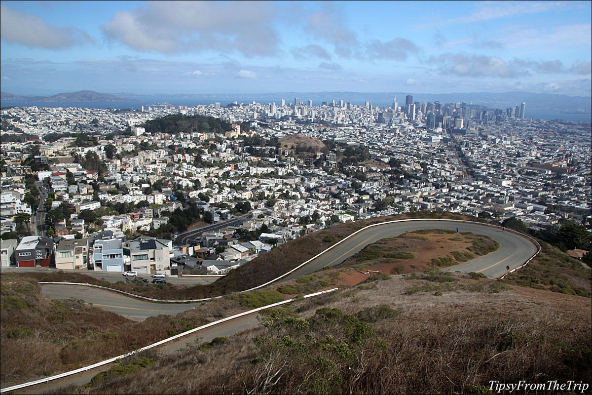 A bird's eye view of San Francisco from Christmas Tree Point near Twin Peaks