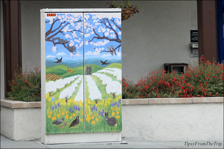 Utility box art in Saratoga, CA