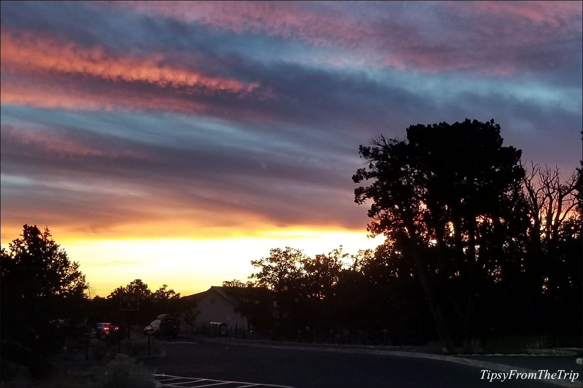 Sunset sky at Grand Canyon Village