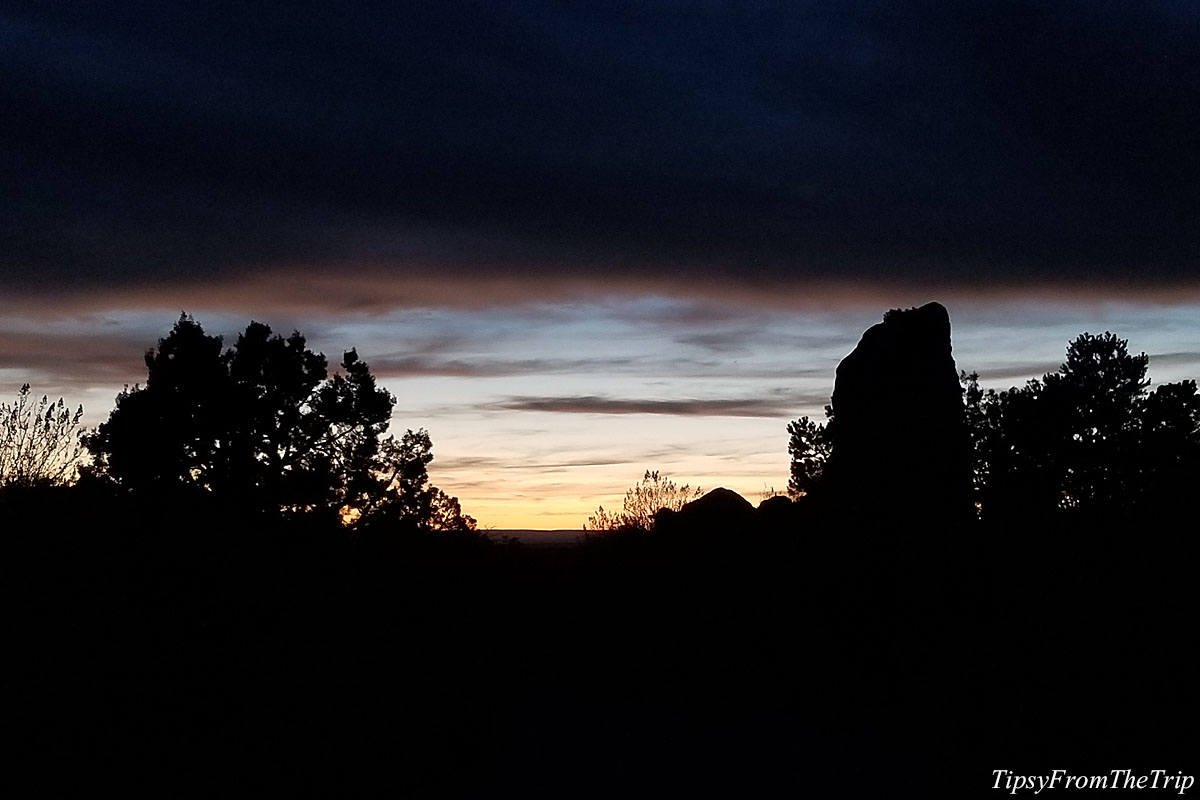 Evening sky from the trail to Mather Point - 2