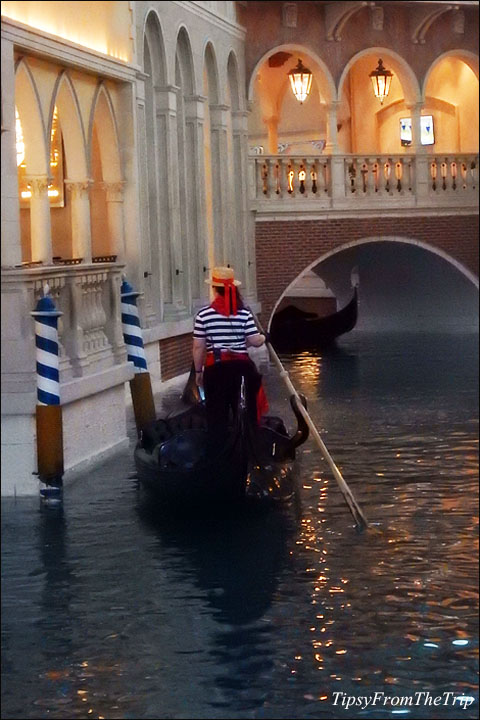 Gondolier, Gondola and the Grand Canal in Vegas.
