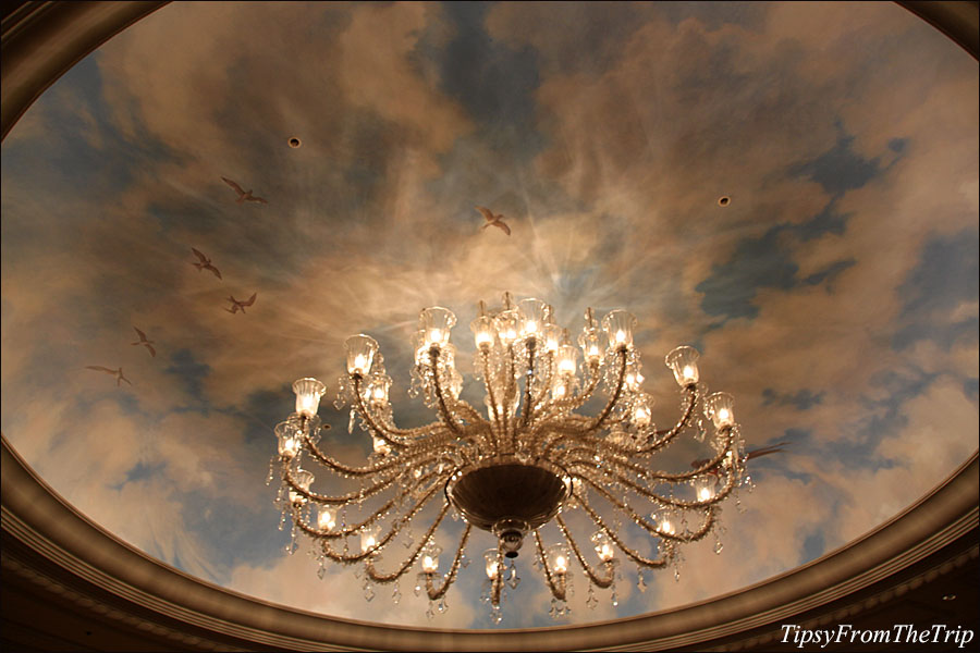 Blue sky and white clouds on the ceiling, The Venetian, Vegas.