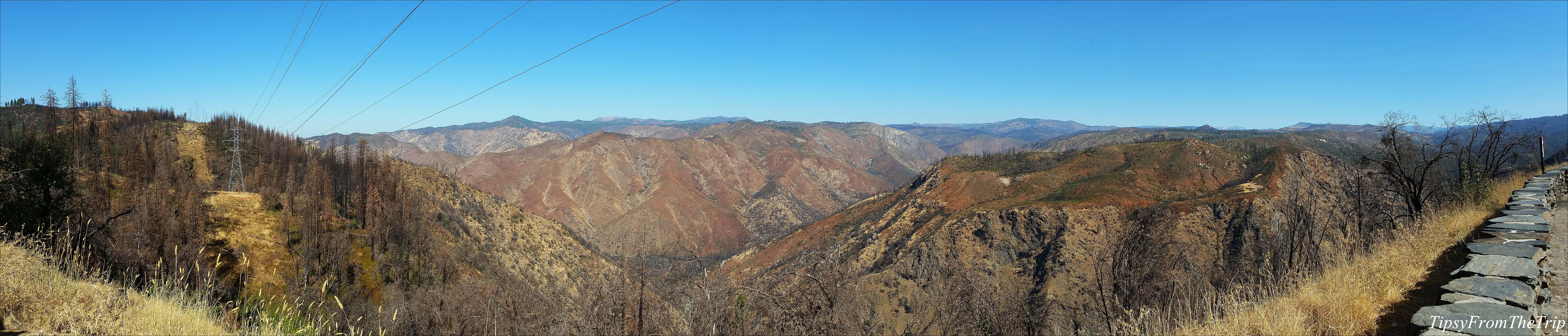 A panorama of the Rim of the World, CA