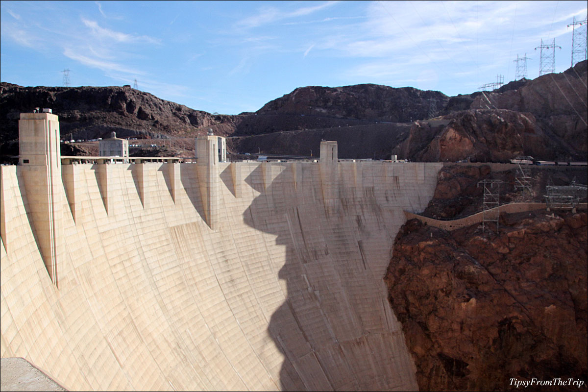 Hoover Dam between Nevada and Arizona