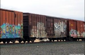 Train car graffiti,