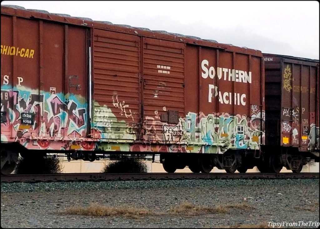 Train car graffiti, Tracy, CA