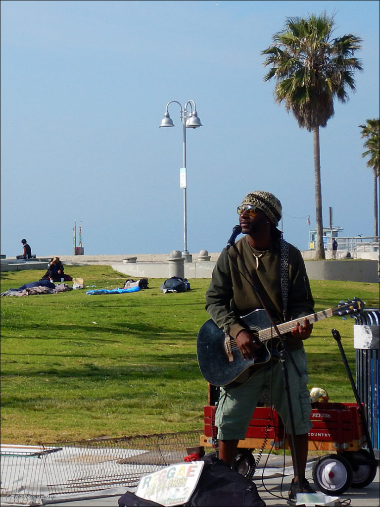 Performer at the Beach, Venice, CA,