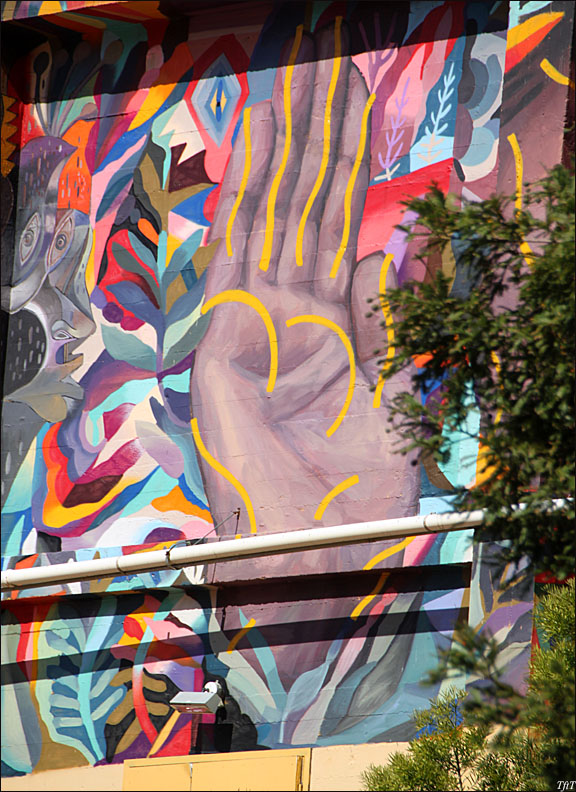 Part of the 'The Mysterious Thing' mural 