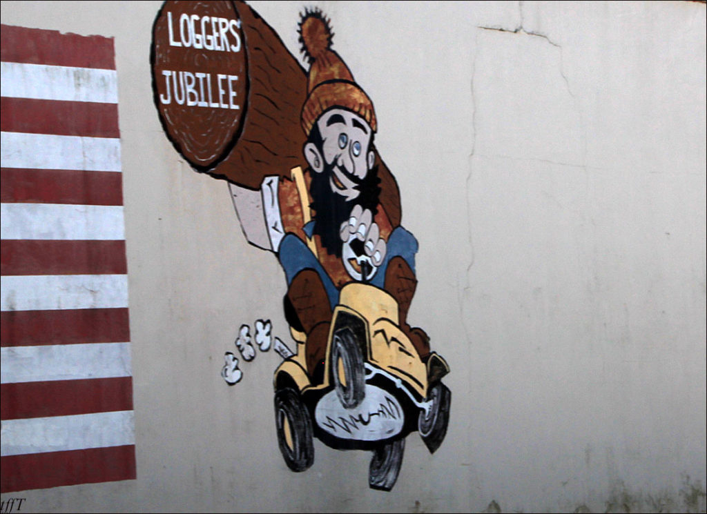  Logger's Jubilee mural, Morton, WA.