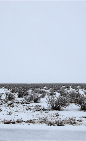 Snow in Mojave Desert