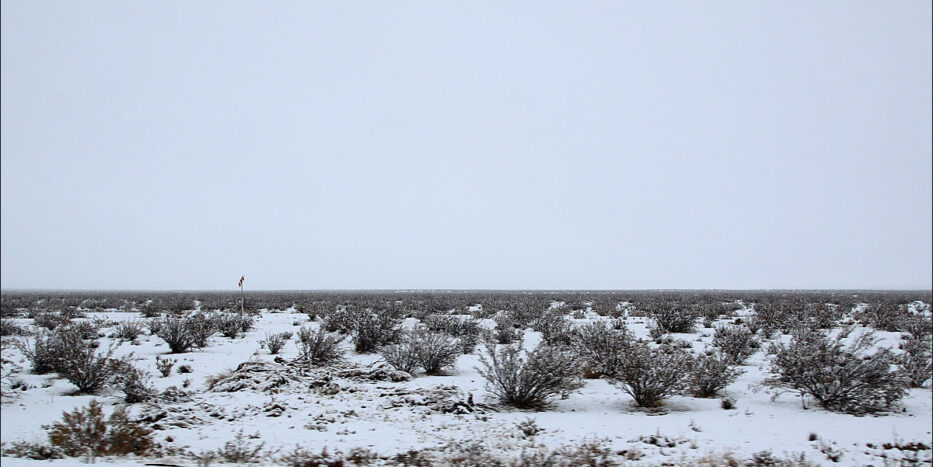 Snow in Mojave Desert