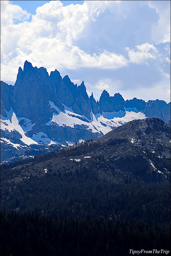 Spires of the Minarets on Ritter Range 