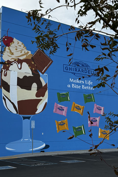 Ghirardelli Mural - Hot Fudge Sundae - California 